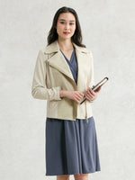 Double Jersey: Angel Cream Docking Riders Jacket