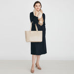 Oak Beige Vegan Enamel Airy Tote