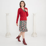 Bordeaux Red Squishy Stretch Boots