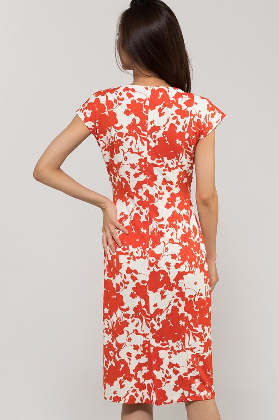 Orange Flower Ribbon Dress