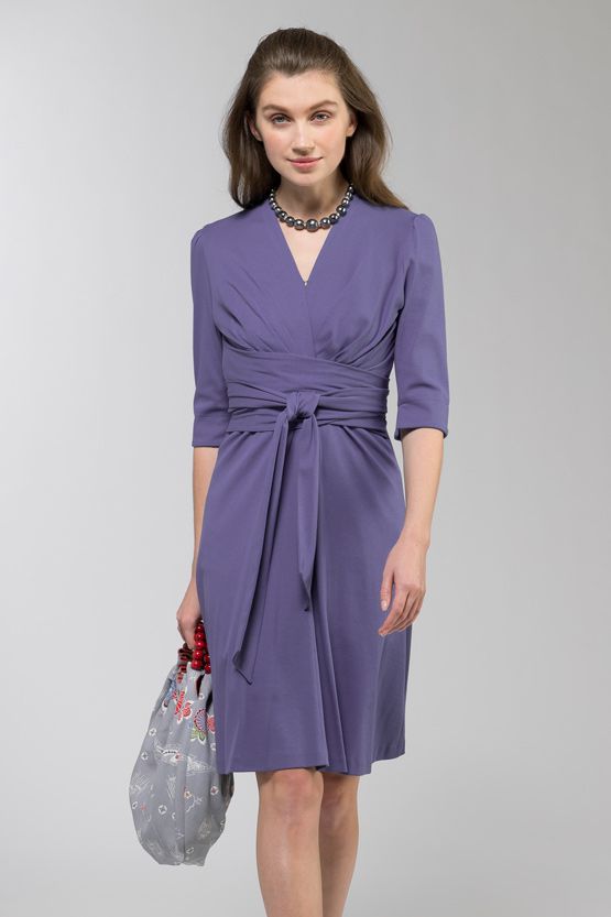 Clara Blue Cache-Coeur Dress
