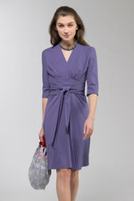 Clara Blue Cache-Coeur Dress