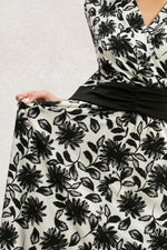 Black Gerbera Marilyn Dress
