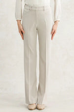 All-Season Material: Smart Stretch Smart Stretch Beige Straight Pants