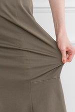 Khaki Midi Mermaid Skirt