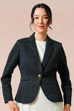 Stretch Lame Tweed: Tailored Jacket