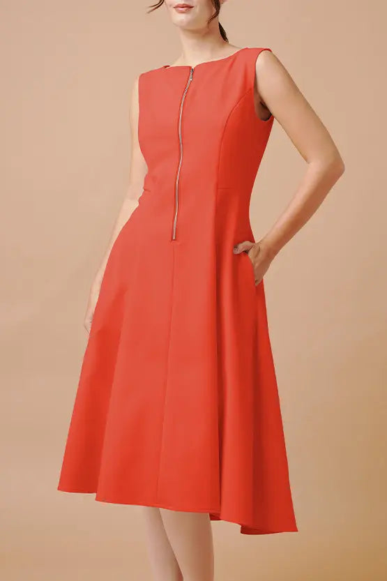 Active Cool: Short A-Line Front Zip Dress