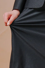 Stretch Jacquard: Back Vent Skirt