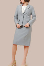 Stretch Jacquard: Back Vent Skirt