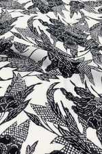 Stretch Jersey: Stretch Jersey Classical Ryukyu Bingata Black Venus Dress