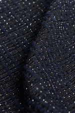 Stretch Lame Tweed: V-Neck I-Line Dress