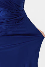 Royal Blue Gathered Dress (with Anti-Static Petticoat)