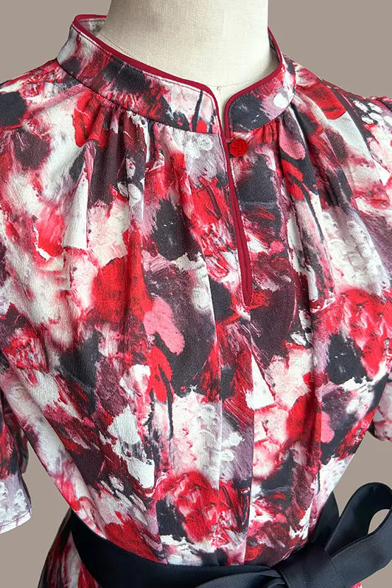 Stretch Chiffon: Passion Mandarin Mermaid Dress