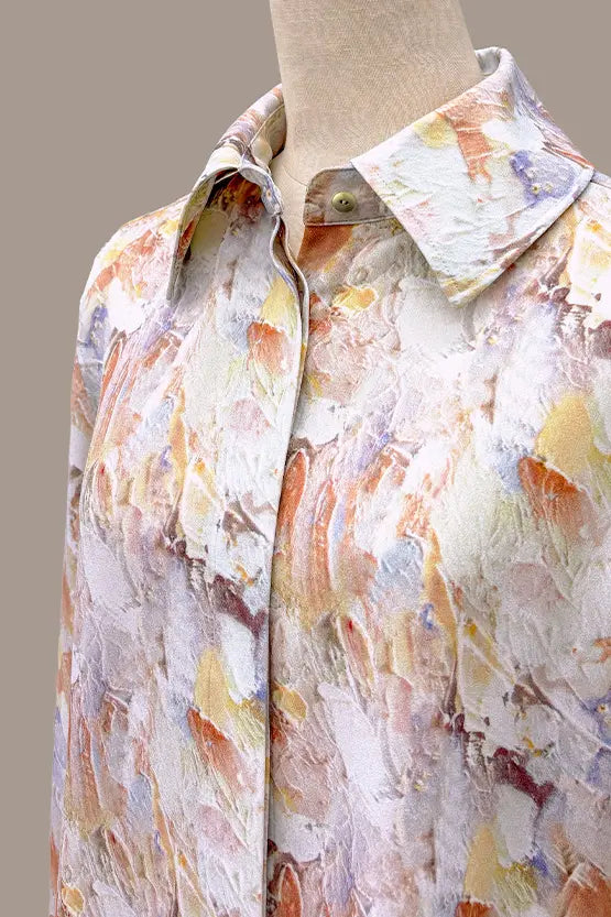 Stretch Georgette: Womanhood Front Fly Shirt