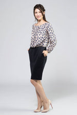 Office Animal Blousing Dress