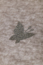 Mouse Grey Cashmere Butterfly Scarf