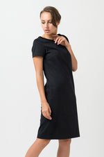 Black Suede Sequin Dress
