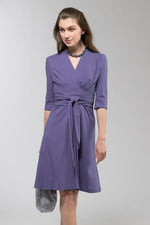 Clara Blue Cache-Coeur Dress