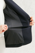 Smart Stretch Navy Long Tailored Jacket