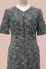 Stretch Lame Tweed: Zip-Up Semi-Mermed Dress
