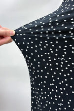Stretch Jersey: Navy Dot Daily V-Neck Dress