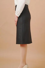 Stretch Jacquard: Back Vent Skirt