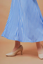 Stretch Jersey: Stretch Jersey Stripe Long Marilyn Dress