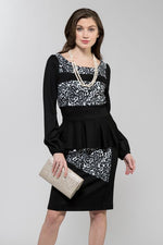 Suit Friendly: Monotone Flower Peplum Set-Up