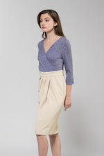 Cornflower Cache-Coeur Cocoon Dress