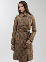 Caramel Giraffe Padded Trench Coat