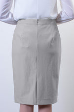 Stretch Jacquard: Stretch Jacquard Greige Design Tuck Skirt
