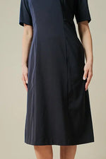 Smart Stretch: Dark Navy A-Line Dress