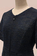 Stretch Lame Tweed: Zip-Up Semi-Mermed Dress
