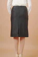 Stretch Jacquard: Back Vent Skirt
