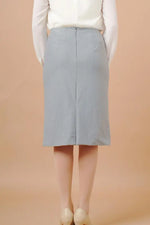 Stretch Jacquard: Back Vent Skirt