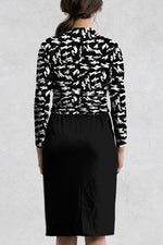 Fleece-Lined × Smart Stretch Black Fine Cats Shell Dress