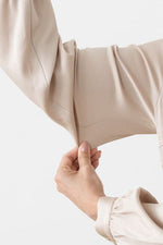 Stretch Satin x Smart Stretch: Champagne Gold x Black Satin Frill Dress