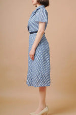 Stretch Chiffon: Stretch Chiffon Crystal Bow-Tie Shirt Dress