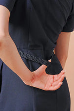 Stretch Sucker: Stretch Seersucker Bow-Tie Shirt Dress