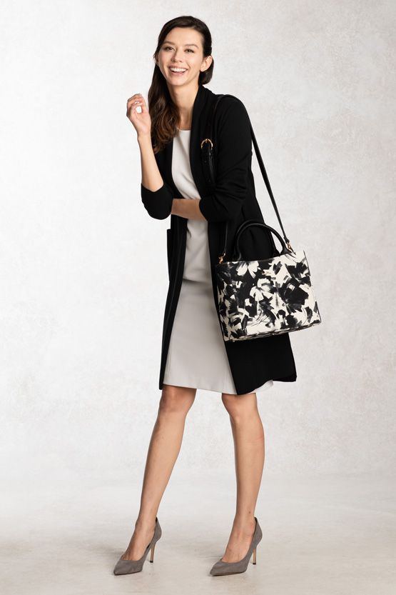 Black Kanazawa Cardigan With Side Slits