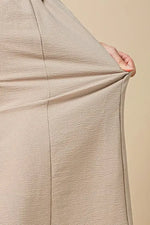 Beige x Black Bowtie Shirt Dress