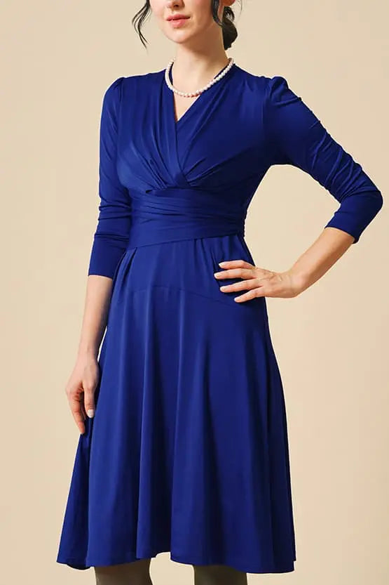 Brushed Back: Fleece-Lined Cache-Coeur Dress (With Anti-Static Petticoat)