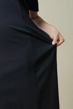 Smart Stretch: Dark Navy A-Line Dress