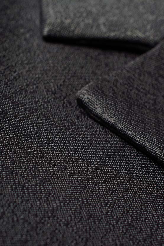 Stretch Jacquard: Black Geo Tailored Jacket