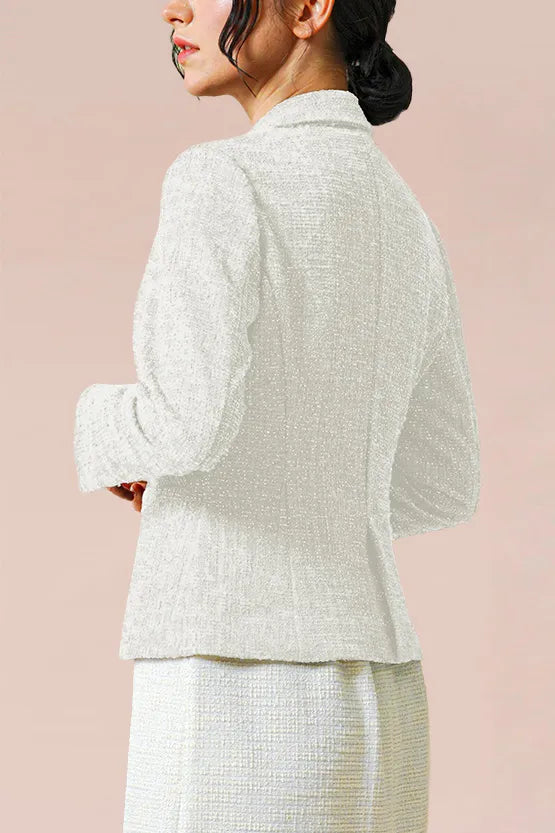 Stretch Lame Tweed: Tailored Jacket