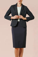 Stretch Lame Tweed: Tailored Jacket