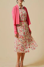 Stretch Chiffon: Stretch Chiffon Genesis Bowtie Shirt Dress