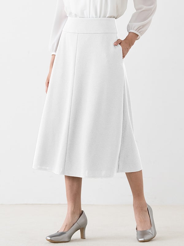 Double Jersey: Mid-Calf A-Line Skirt