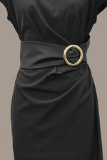 Stretch Ponte: Womanhood T-Dress With Sash