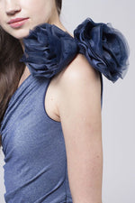 Blue Lustre One-Shoulder Dress